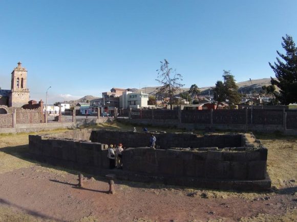 Quadcopter View Of Megalithic Temple Of Fertility In Peru 