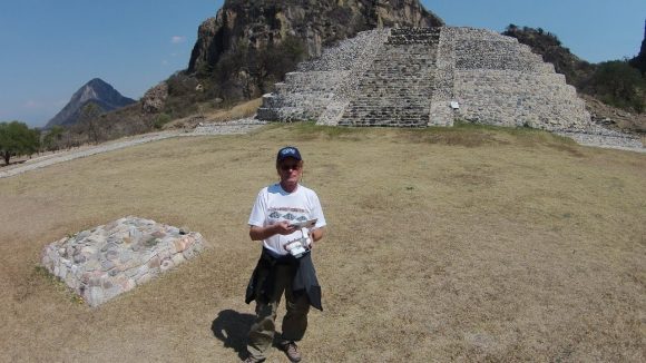 Full Quadcopter View Of The Unique Pyramid Of Chalcatzingo In Rural Mexico 
