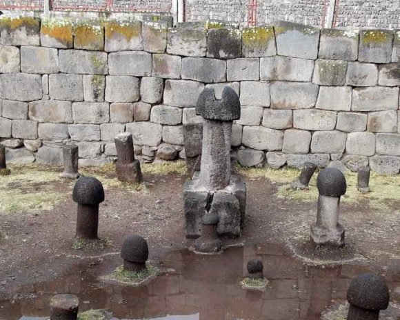 Megalithic Temple Of Fertility Near Lake Titicaca Peru 