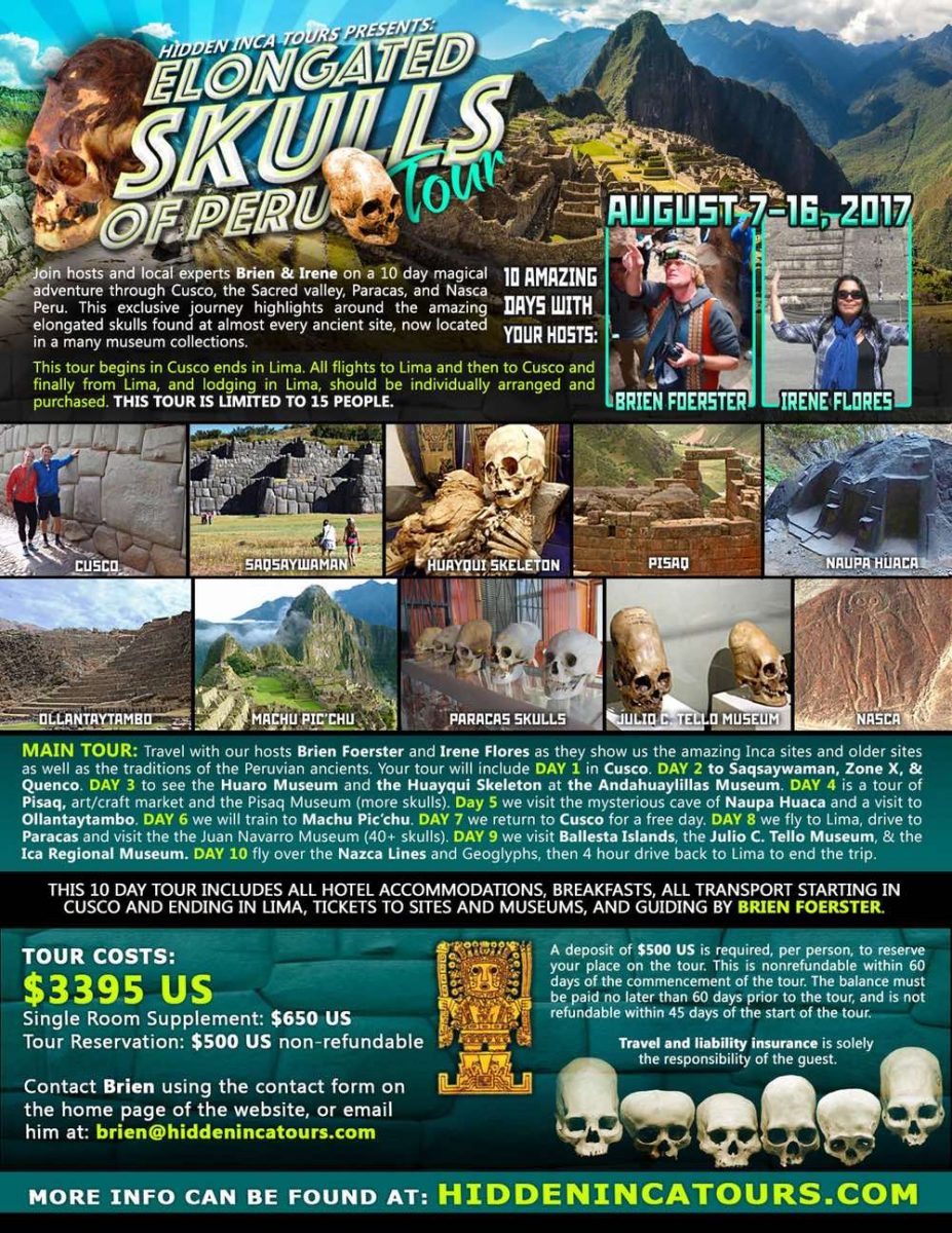 Elongated Skulls Of Peru Tour August 2017